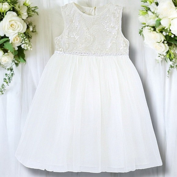 Marmellata Baby Girl’s Ivory Sequin and Tulle Dress - Picture 16 of 16